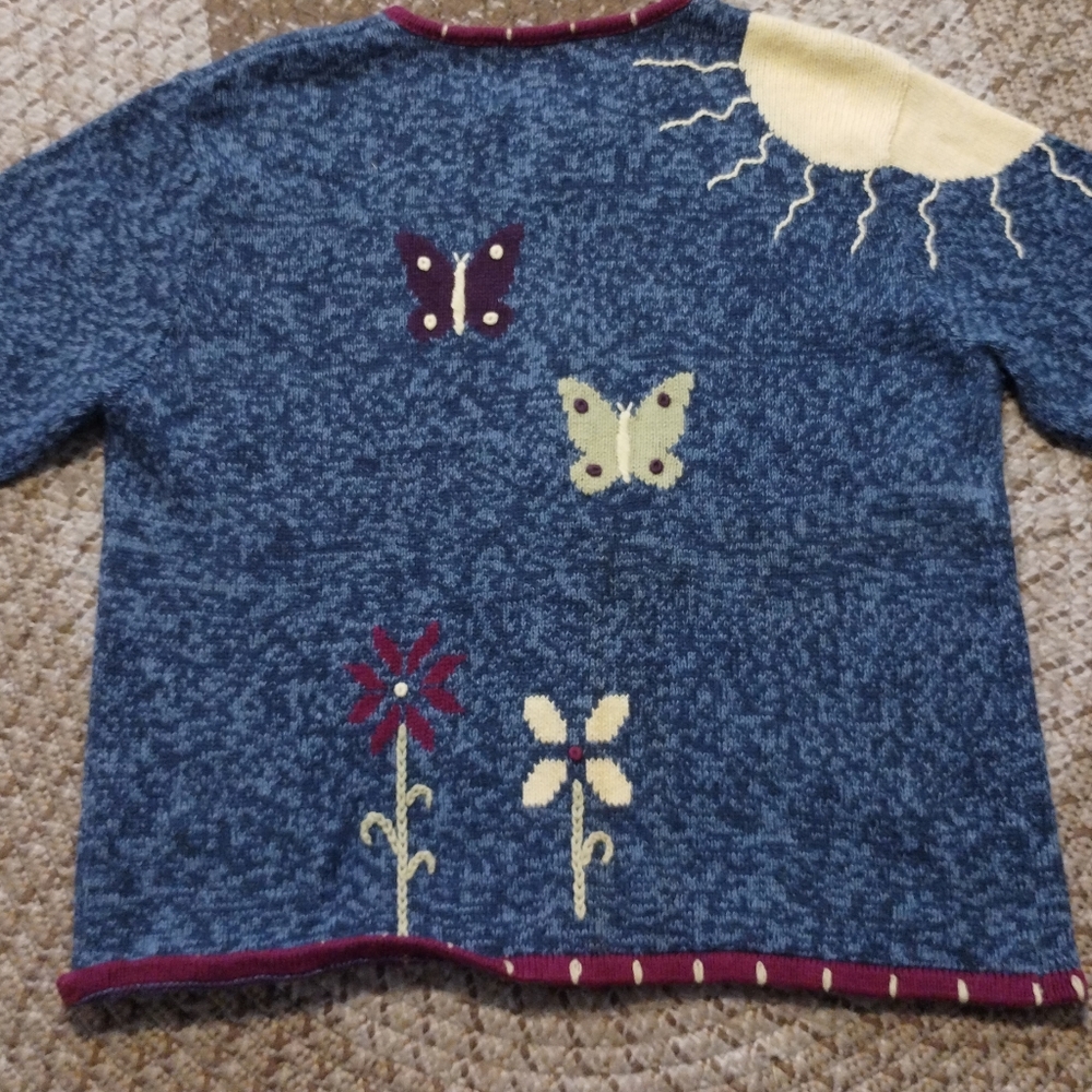 Christopher & Banks Butterfly Sweater VINTAGE - Picture 6 of 6